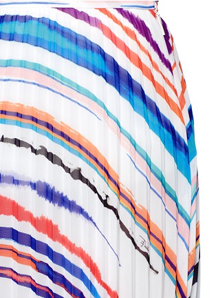 Detail View - Click To Enlarge - EMILIO PUCCI - Watercolour stripe plissé pleat skirt