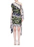 Main View - Click To Enlarge - EMILIO PUCCI - Mix print ribbon tie one-shoulder dress