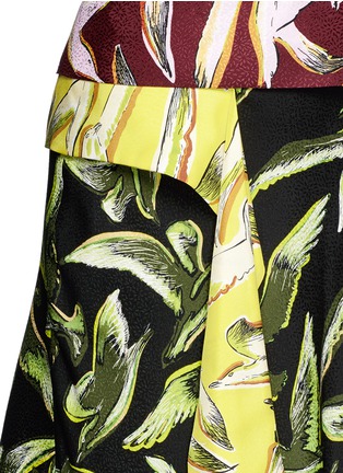 Detail View - Click To Enlarge - EMILIO PUCCI - Sash tie bird print silk skirt
