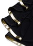 Detail View - Click To Enlarge - ALAÏA - Metallic stripe drape front chiffon gown