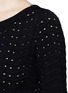 Detail View - Click To Enlarge - ALAÏA - 'Fidji' flare sleeve zigzag stripe knit dress