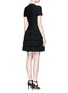 Back View - Click To Enlarge - ALAÏA - 'Marquises' tiered ruffle trim dot jacquard dress