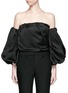 Main View - Click To Enlarge - THE ROW - 'Amilli' balloon sleeve silk off-shoulder top