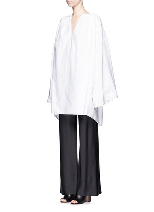 Figure View - Click To Enlarge - THE ROW - Silk satin wide leg pants