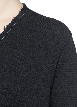 Detail View - Click To Enlarge - THE ROW - 'Prana' tie waist wool blend long coat