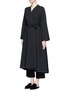 Front View - Click To Enlarge - THE ROW - 'Prana' tie waist wool blend long coat
