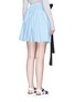 Back View - Click To Enlarge - MSGM - Sash tie elastic waist flare skirt