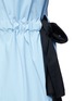 Detail View - Click To Enlarge - MSGM - Ribbon sash long poplin shirt