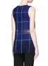 Back View - Click To Enlarge - MSGM - Check plaid fringe linen tank top