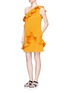 Figure View - Click To Enlarge - MSGM - Ruffle trim one shoulder ottoman dress