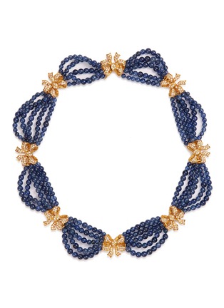 Main View - Click To Enlarge - BUCCELLATI - Diamond sapphire 18k gold necklace