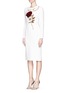 Front View - Click To Enlarge - - - 'I Love You Mamma' rose sequin appliqué virgin wool dress