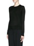 Front View - Click To Enlarge - THE ROW - 'Ghent' centre back trim silk-cashmere sweater