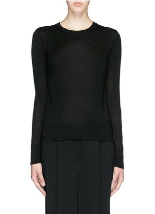 Main View - Click To Enlarge - THE ROW - 'Ghent' centre back trim silk-cashmere sweater