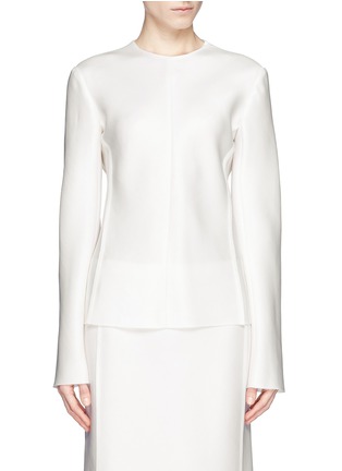 Main View - Click To Enlarge - THE ROW - 'Toce' raw seam wool-silk double satin top