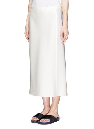 Front View - Click To Enlarge - THE ROW - 'Ricela' wool-silk double satin midi skirt