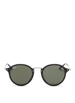 Main View - Click To Enlarge - RAY-BAN - Acetate wire temple round frame sunglasses