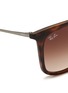 Detail View - Click To Enlarge - RAY-BAN - 'RB4221' rubberised frame wire temple sunglasses