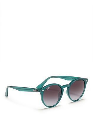 Figure View - Click To Enlarge - RAY-BAN - 'RB2180' round frame acetate sunglasses