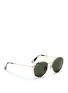 Figure View - Click To Enlarge - RAY-BAN - 'Round Camouflage' fabric rim wire sunglasses