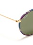 Detail View - Click To Enlarge - RAY-BAN - 'Round Camouflage' fabric rim wire sunglasses