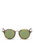 Main View - Click To Enlarge - RAY-BAN - Tortoiseshell acetate wire temple round frame sunglasses