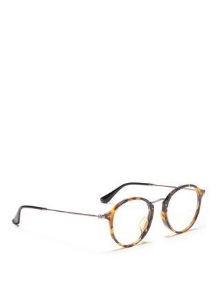 Figure View - Click To Enlarge - RAY-BAN - Acetate round frame wire temple optical glasses