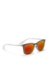 Figure View - Click To Enlarge - RAY-BAN - 'RB4221' rubberised frame wire temple mirror sunglasses