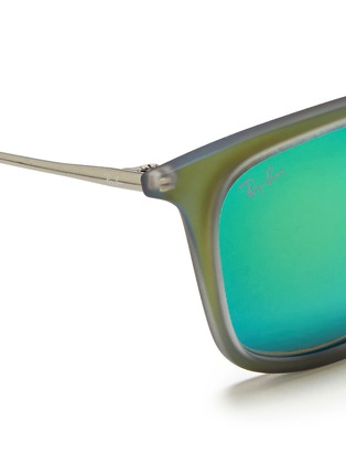 Detail View - Click To Enlarge - RAY-BAN - 'RB4221' rubberised frame wire temple mirror sunglasses