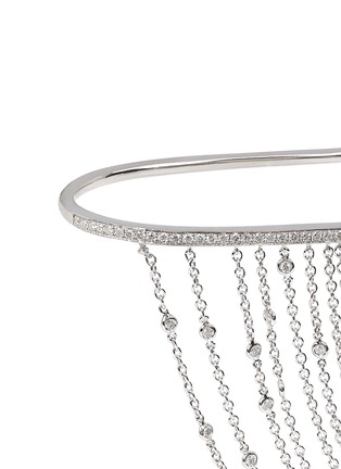 Detail View - Click To Enlarge - GAYDAMAK - 'One' fountain 9k white gold diamond hand bracelet