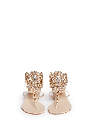 Figure View - Click To Enlarge - RENÉ CAOVILLA - 'Mumbai' floral strass suede sandals