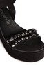 Detail View - Click To Enlarge - PEDRO GARCIA  - 'Desire' crystal stud brushed suede wedge sandals