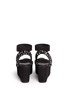 Back View - Click To Enlarge - PEDRO GARCIA  - 'Desire' crystal stud brushed suede wedge sandals