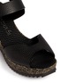 Detail View - Click To Enlarge - PEDRO GARCIA  - 'Fama' burlap wedge leather sandals