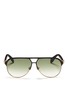 Main View - Click To Enlarge - ALEXANDER MCQUEEN - Flat brow bar wire aviator sunglasses