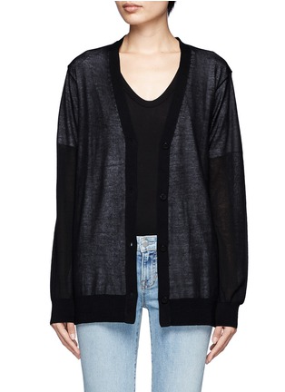 Main View - Click To Enlarge - T BY ALEXANDER WANG - Loose knit layered cardigan