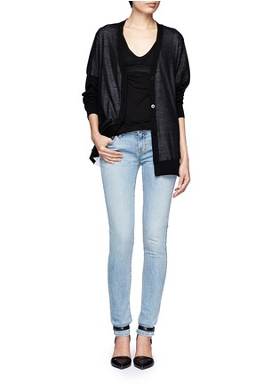 Figure View - Click To Enlarge - T BY ALEXANDER WANG - Loose knit layered cardigan