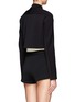 Back View - Click To Enlarge - T BY ALEXANDER WANG - Jersey bonded neoprene cropped bomber jacket