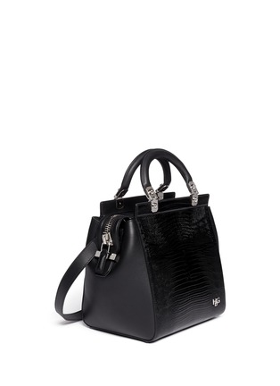 Figure View - Click To Enlarge - GIVENCHY - 'HDG' lizard embossed leather bag