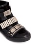 Detail View - Click To Enlarge - TOGA ARCHIVES - Metal hardware suede leather sneakers