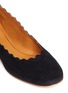 Detail View - Click To Enlarge - CHLOÉ - Scalloped edge suede flats