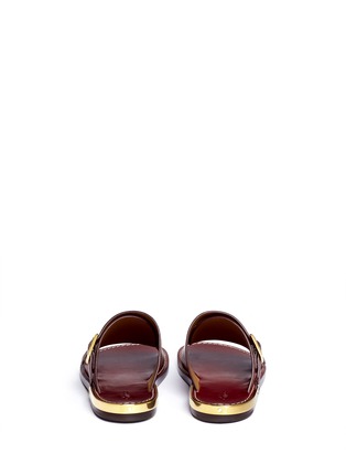 Back View - Click To Enlarge - CHLOÉ - Double buckle leather sandals