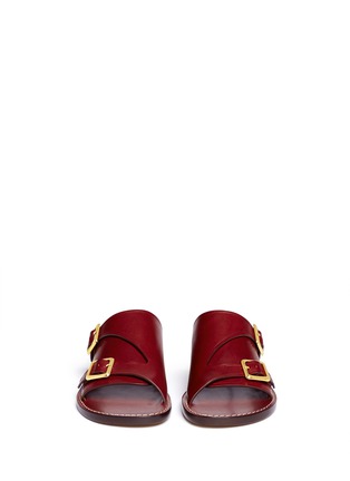 Figure View - Click To Enlarge - CHLOÉ - Double buckle leather sandals