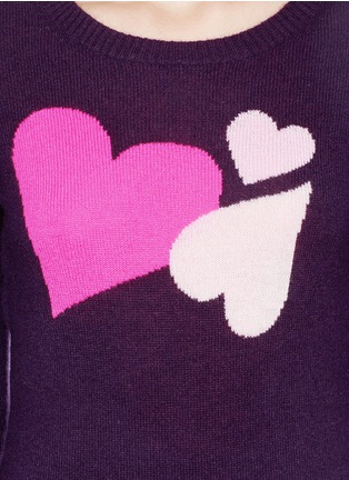 Detail View - Click To Enlarge - DIANE VON FURSTENBERG - Heart intarsia cashmere sweater