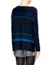 Back View - Click To Enlarge - VINCE - Stripe panel wool cashmere sweater