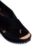 Detail View - Click To Enlarge - PEDRO GARCIA  - 'Federica' metallic cubic insole platform wedge sandals