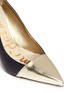 Detail View - Click To Enlarge - SAM EDELMAN - 'Desiree' metallic toe cap leather pumps