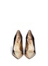 Figure View - Click To Enlarge - SAM EDELMAN - 'Desiree' metallic toe cap leather pumps