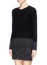Front View - Click To Enlarge - VINCE - Contrast colour and knit sweater