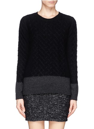 Main View - Click To Enlarge - VINCE - Contrast colour and knit sweater